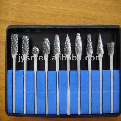 10 Pcs Tungsten Carbide Cutter Rotary Burrs Double Cut Set YG8