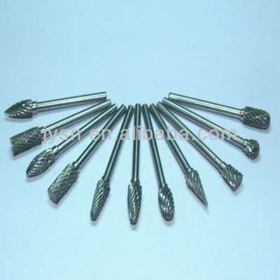 10 Tungsten Steel YG8 Carbide Rotary Burr 6mm Head Dia. for Deburring Polishing